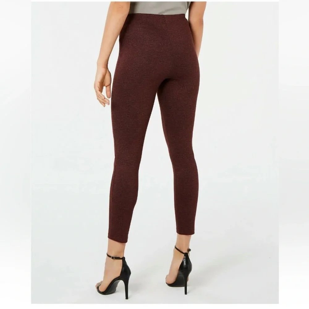 HUE LEGGINGS Tweed High Waist Knit Sangria Color - Picture 2 of 2